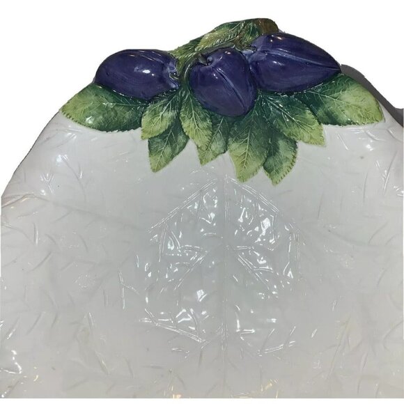 Bassano Decorato Armano Made in Italy Ceramic Fig Leaf Serving Bowl 1280/32x25 - Picture 2 of 10